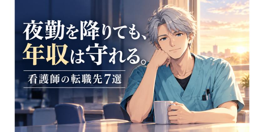 【実体験】看護師の夜勤なし転職！年収を守る職場7選と脱出ステップ